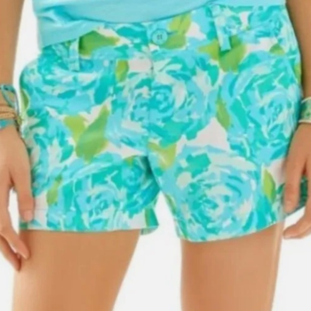Lilly Pulitzer Callahan Shorts Size 2‎ in Poolside Blue floral